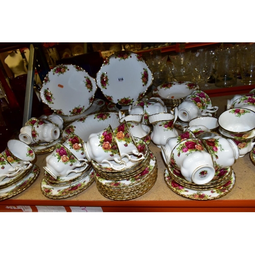 516 - ROYAL ALBERT 'OLD COUNTRY ROSES' TEA/DINNER WARES, comprising six 27cm plates (seconds), six 21cm pl... 