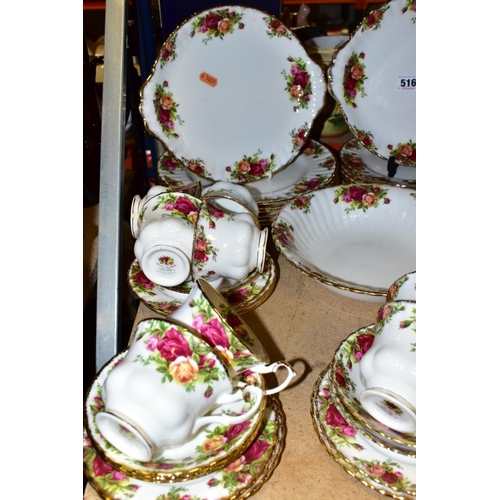 516 - ROYAL ALBERT 'OLD COUNTRY ROSES' TEA/DINNER WARES, comprising six 27cm plates (seconds), six 21cm pl... 