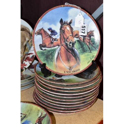 517 - COLLECTORS PLATES to include twelve Royal Worcester 'Great Racehorses', three 'Great Jockeys', Royal... 