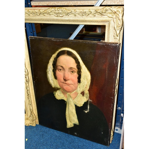 522 - A HEAD AND SHOULDERS PORTRAIT OF A VICTORIAN GENTLEMAN, unsigned oil on canvas, framed, size approxi... 