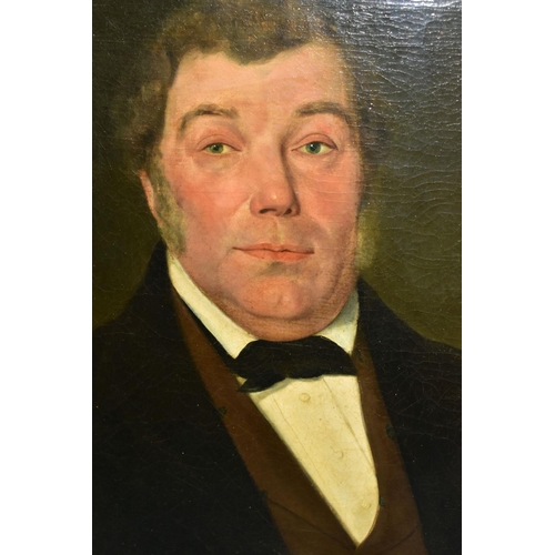 522 - A HEAD AND SHOULDERS PORTRAIT OF A VICTORIAN GENTLEMAN, unsigned oil on canvas, framed, size approxi... 