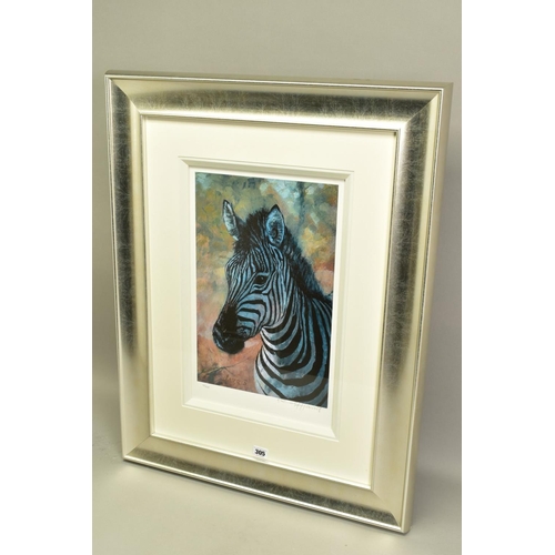 305 - ROLF HARRIS (AUSTRALIAN 1930) 'YOUNG ZEBRA', a limited edition artist's proof print, 10/20, signed t... 