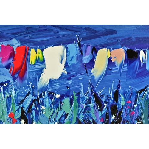 308 - DUNCAN MACGREGOR DMAC (BRITISH 1961) 'IN THE BREEZE', a limited edition print of washing on a line, ... 