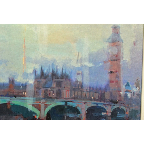 309 - CHRISTIAN HOOK (BRITISH 1971) 'EMBANKMENT', a limited edition print of a London cityscape, 19/195, s... 