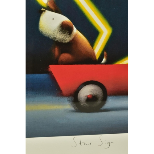 311 - DOUG HYDE (BRITISH 1972) 'STAR SIGN', a limited edition print of a boy pulling his dog in a cart, 45... 