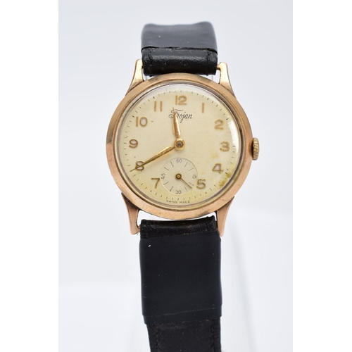 33 - A LADIES AND A GENTS 9CT GOLD WRIST WATCHES, the ladies 'Chalet' wristwatch, discoloured silver dial... 