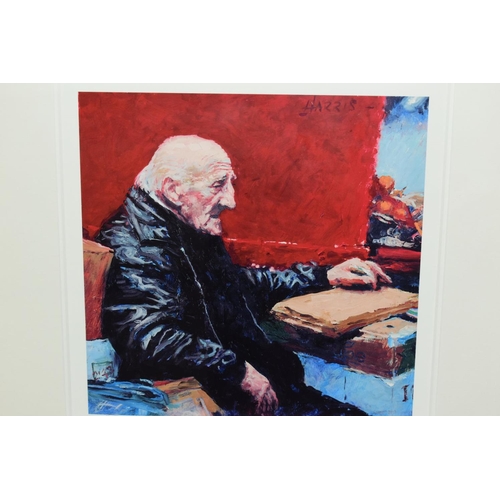 337 - ROLF HARRIS (AUSTRALIAN 1930), 'The Boxer', a limited edition print of an elderly gentleman, 257/695... 