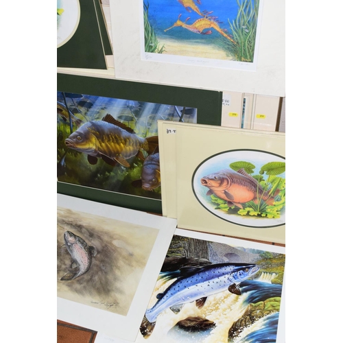 350 - FISH AND MARINE LIFE RELATED PRINTS, to include limited editions, artists include K. Vaudin, Chris T... 