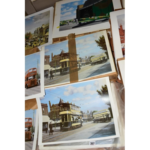 357 - SEVERAL HUNDRED NOSTALGIC THEMED PRINTS, depicting scenes in Birmingham, featuring trams, Midland Re... 