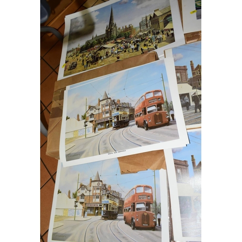 357 - SEVERAL HUNDRED NOSTALGIC THEMED PRINTS, depicting scenes in Birmingham, featuring trams, Midland Re... 