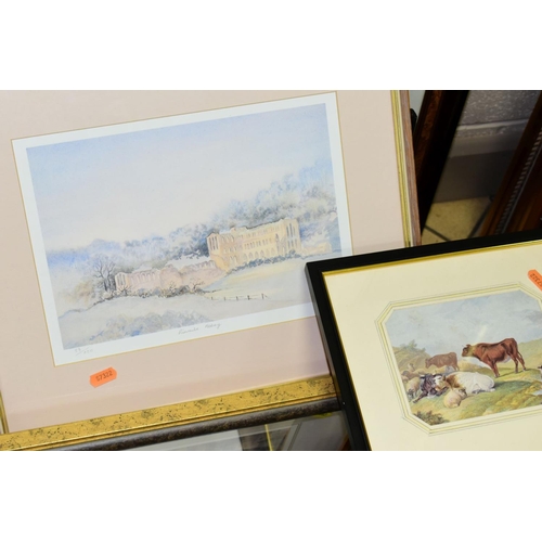 363 - PAINTINGS AND PRINTS, ETC, to include J Heathcote Hunt 'Beresford Dale-Derbyshire', oil on board, fr... 