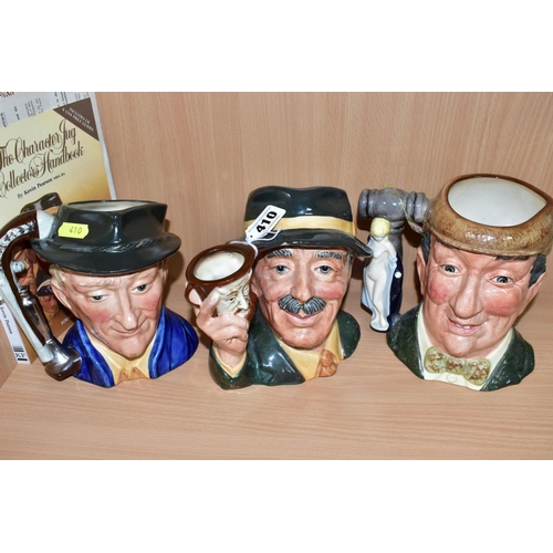 410 - THREE ROYAL DOULTON/KEVIN FRANCIS LIMITED EDITION CHARACTER JUGS, comprising 'The Collector' D6796 (... 