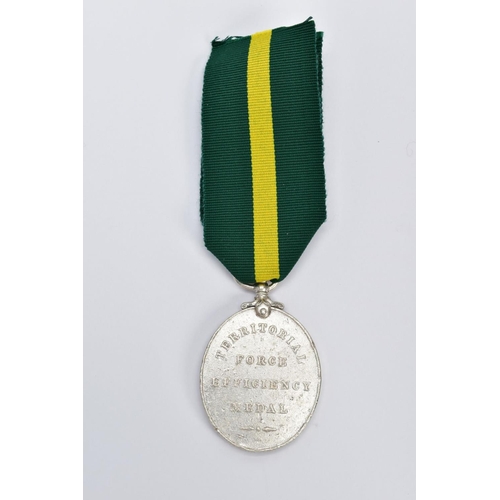 17 - A GEORGE V MEDAL WITH RIBBON, an oval medal of 'Territorial Force Efficiency Medal' awarded to 93501... 