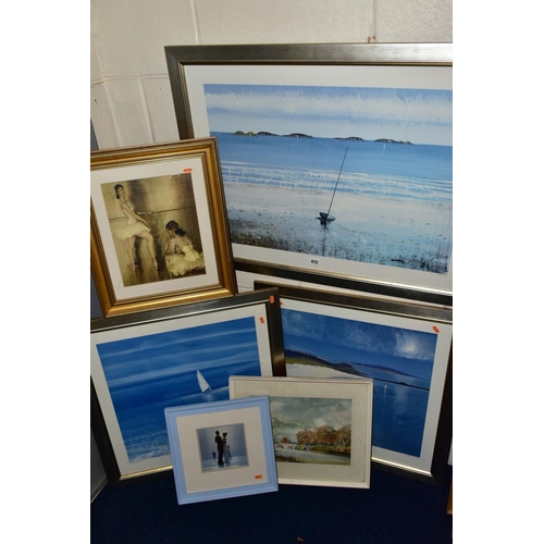 472 - PAINTING AND PRINTS, to include three Richard Pearce open edition prints 'Eastern Isles', 'St. Mary'... 