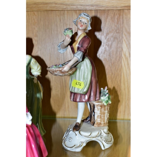 474 - FIGURINES, comprising Royal Doulton Gift of Love HN3427, Fair Lady HN2193, Lavinia HN1955, Goody Two... 