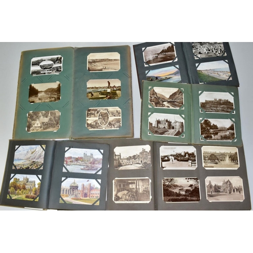 546 - POSTCARDS, five albums containing five hundred and twenty miscellaneous postcards featuring topograp... 