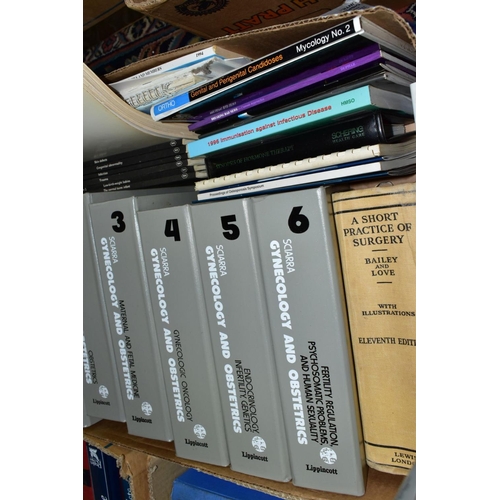 552 - BOOKS, seven boxes of Medical books, mainly concerned with Gynecology and Obstetrics but also Surger... 