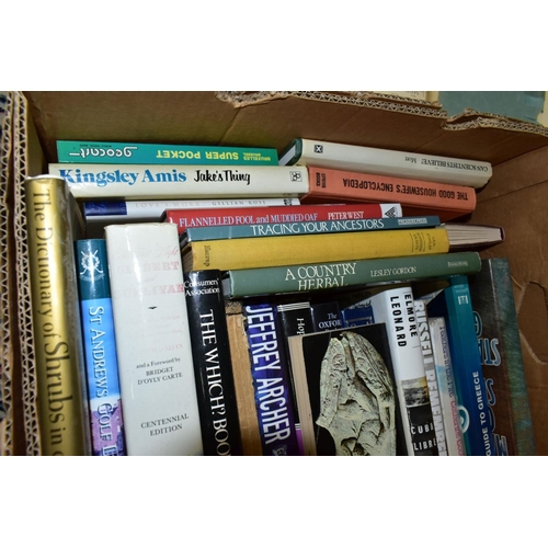 556 - BOOKS, five boxes of miscellaneous titles to include music scores, household and domestic, food and ... 