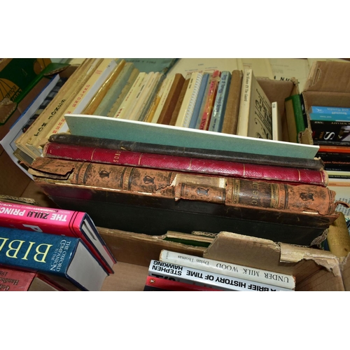 556 - BOOKS, five boxes of miscellaneous titles to include music scores, household and domestic, food and ... 