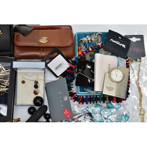 63 - A BOX OF MISCELLANEOUS ITEMS, to include a small box containing cufflinks, coins, badges, etc, vario... 