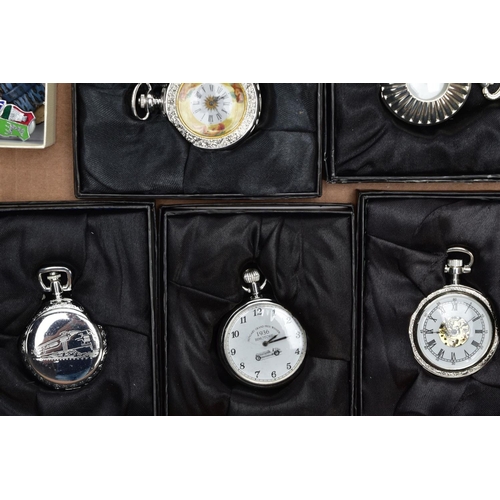 100 - A BOX OF ASSORTED WRISTWATCHES, NOVELTY POCKET WATCHES AND COSTUME JEWELLERY, to include a variety o... 