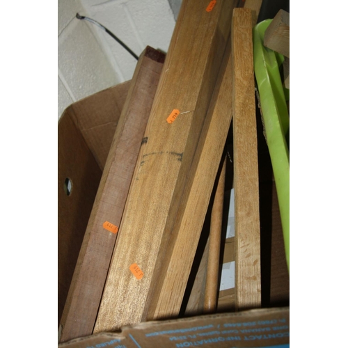 1054 - THREE TRAYS OF HARDWOOD TURNING BLANKS  including Walnut, Mahogany, Ash, etc