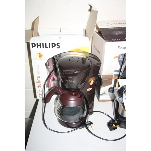 1070 - A PHILIPS CAFE DELICE HD7600, A RUSSELL HOBBS Take 2 Coffee maker, a BaByliss Foot Spa and a BaBylis... 