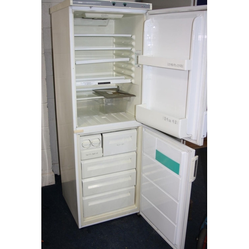 1124 - A ZANUSSI FRIDGE FREEZER 165cm high 55cm wide (PAT pass and working @ 0 and -18 degrees)