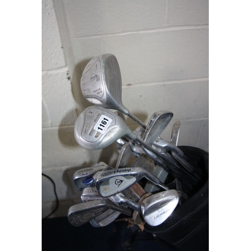 1161 - A DUNLOP GOLF BAG containing Dunlop and Donnay golf clubs