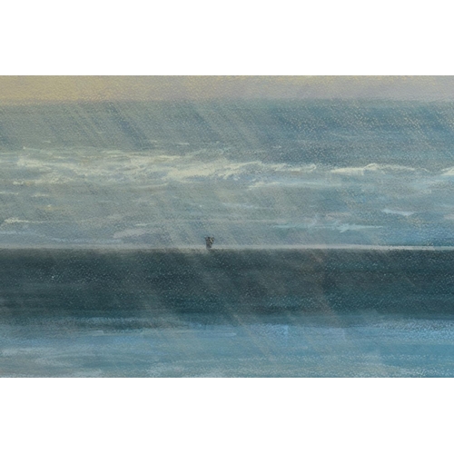 315 - JAMES BARTHOLOMEW (BRITISH CONTEMPORARY) 'SENNEN BREAKWATER' an impressionist coastal seascape, sign... 