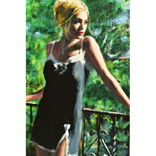 320 - FABIAN PEREZ (ARGENTINA 1967) 'SALLY IN THE SUN' a limited edition print of a female figure on a bal... 