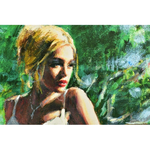 320 - FABIAN PEREZ (ARGENTINA 1967) 'SALLY IN THE SUN' a limited edition print of a female figure on a bal... 