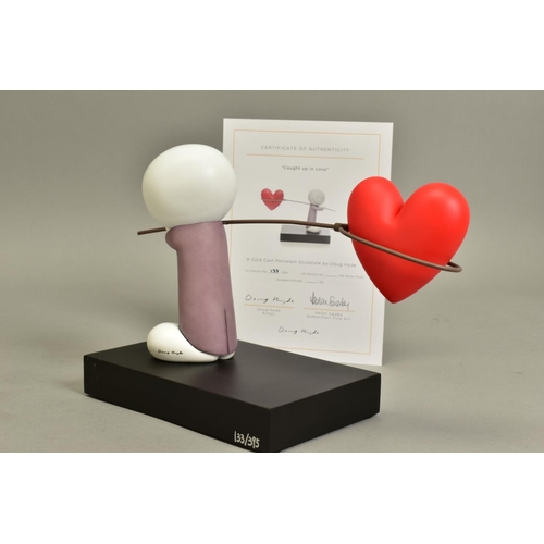 324 - DOUG HYDE (BRITISH 1972) 'CAUGHT UP IN LOVE' a limited edition sculpture of a figure carrying a net ... 