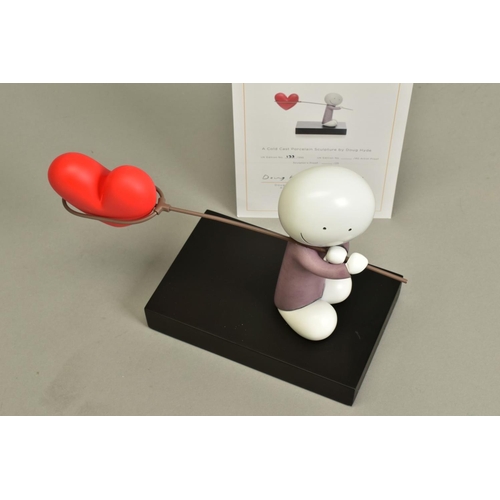 324 - DOUG HYDE (BRITISH 1972) 'CAUGHT UP IN LOVE' a limited edition sculpture of a figure carrying a net ... 