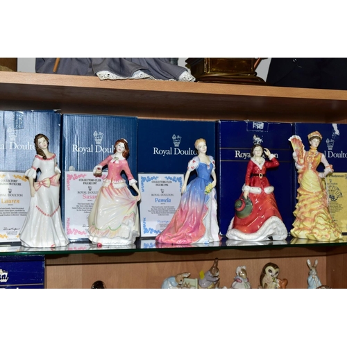 332 - FIVE BOXED ROYAL DOULTON FIGURES, comprising limited edition 'Le Bal' HN3702, No 1821/5000, with cer... 