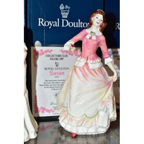 332 - FIVE BOXED ROYAL DOULTON FIGURES, comprising limited edition 'Le Bal' HN3702, No 1821/5000, with cer... 