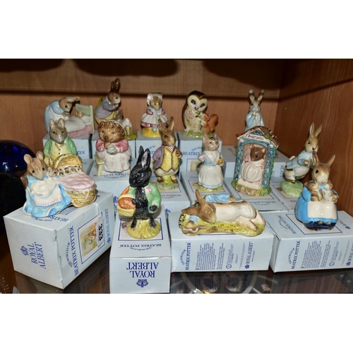 333 - FIFTEEN BOXED ROYAL ALBERT BEATRIX POTTER FIGURES, 'Hunca Munca', 'Little Black Rabbit', 'Peter in t... 