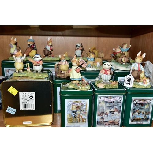 340 - ELEVEN VILLEROY & BOCH FOXWOOD TALES FIGURES, comprising 'Rue Rabbit' No 1, 'Jeremy Badger' No 3, 'K... 