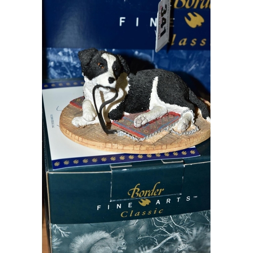 341 - THREE BOXED BORDER FINE ARTS SCULPTURES, 'Our Nell' (Border Collies) B0853 (signed to base Ray Ayres... 