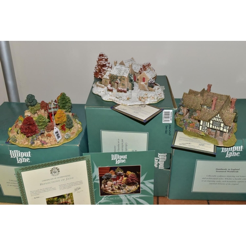 352 - TWO BOXED LILLIPUT LANE SCULPTURES, comprising limited edition 'Reflections of Jade' No3761, with de... 