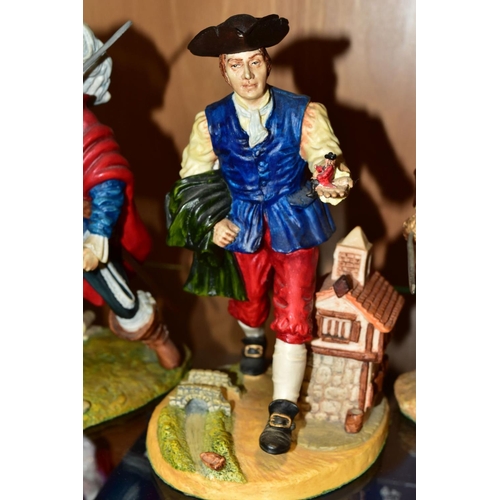 354 - SEVEN ROYAL DOULTON CHARACTER SCULPTURES, 'Dick Turpin' HN3637 (slight nicks to tree trunk), 'D'Arta... 