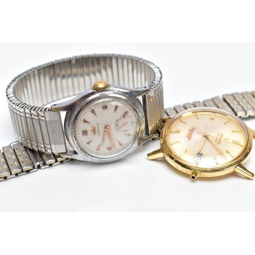 36 - TWO GENTS WRISTWATCHES, to include an Omega Seamaster, circular gold tone dial signed 'Omega automat... 