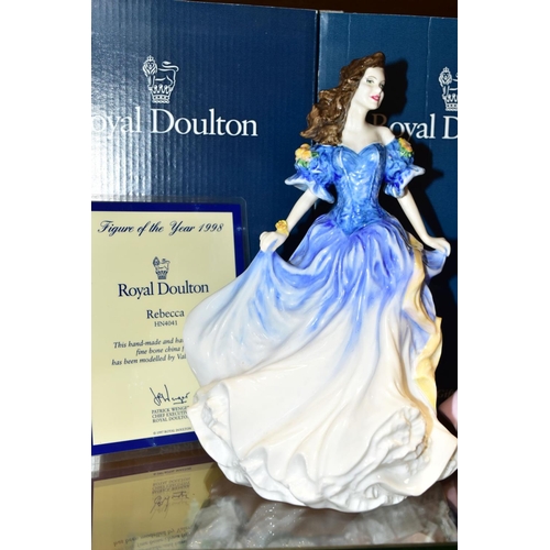 363 - FOUR BOXED ROYAL DOULTON FIGURES, 'Lily' (Lady Doulton 1995 - Michael Doulton Exclusive) HN3626, sig... 