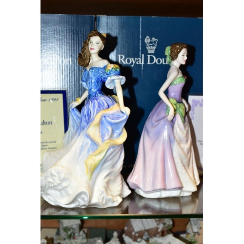 363 - FOUR BOXED ROYAL DOULTON FIGURES, 'Lily' (Lady Doulton 1995 - Michael Doulton Exclusive) HN3626, sig... 