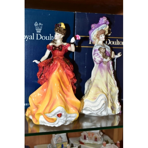 363 - FOUR BOXED ROYAL DOULTON FIGURES, 'Lily' (Lady Doulton 1995 - Michael Doulton Exclusive) HN3626, sig... 