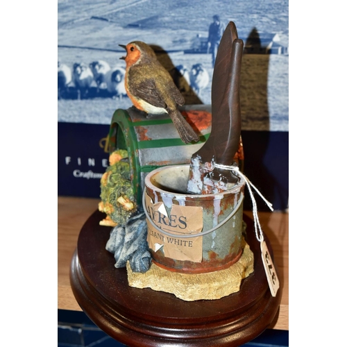 373 - A BOXED LIMITED EDITION BORDER FINE ARTS SCULPTURE 'In The Potting Shed' (Robin nesting in old paint... 