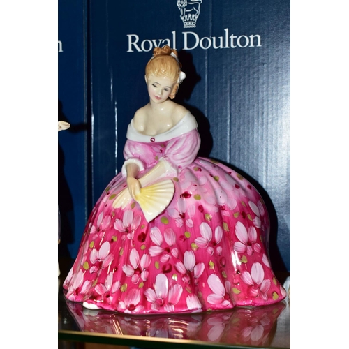 382 - FIVE BOXED ROYAL DOULTON FIGURES, 'Loyal Friend' HN3358, 'Victoria', HN2471, 'Christine' HN3767, 'Fl... 