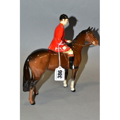 386 - A BESWICK HUNTSMAN, No1501, brown horse