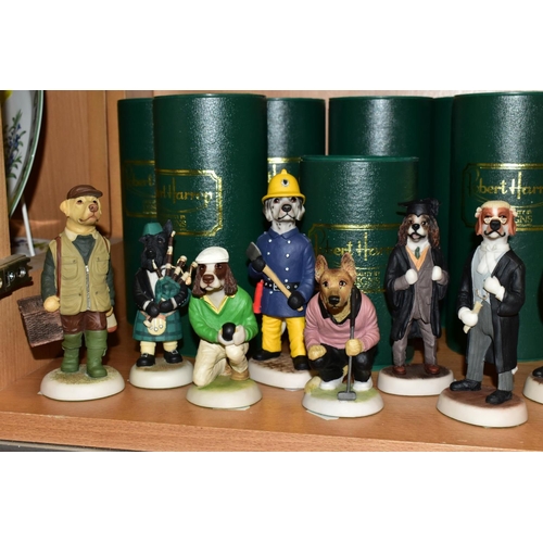 389 - SEVENTEEN ROBERT HARROP DOG SCULPTURES, mostly Country Companions and with boxes, comprising 'Labrad... 