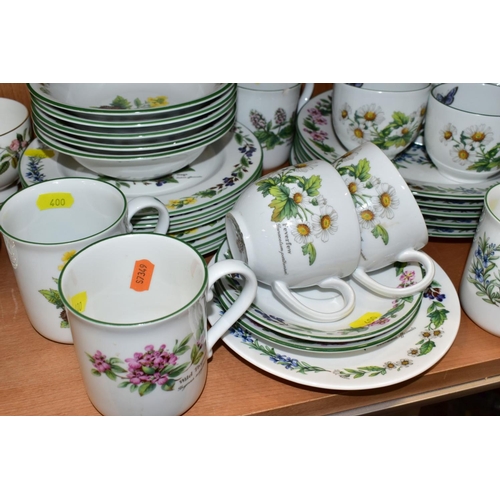 400 - ROYAL WORCESTER 'WORCESTER HERBS', comprising jug, height 14.5cm, four mugs (one chipped rim), six 2... 